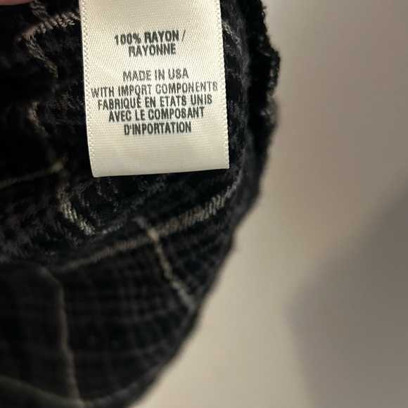 Anthropologie Cloth & Stone grey plaid size S button down shirt - Picture 6 of 7